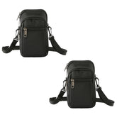Kuber Industries Paspport Holder for Men & Women|Multifunction Passport Cover Bag|Nylon Passport Pouch for Luggage-Pack of 2 (Black)